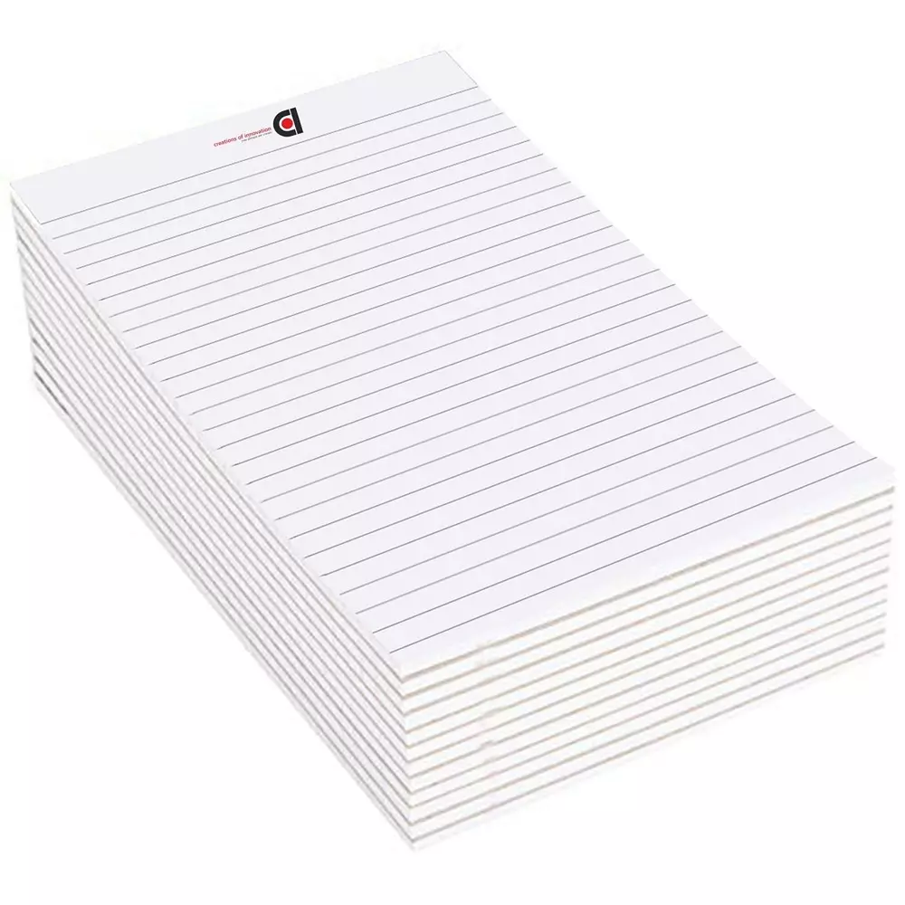 COI Writing Note Pad 10.5x8.5 inch Ruled 50 Page White (Pack of 12)