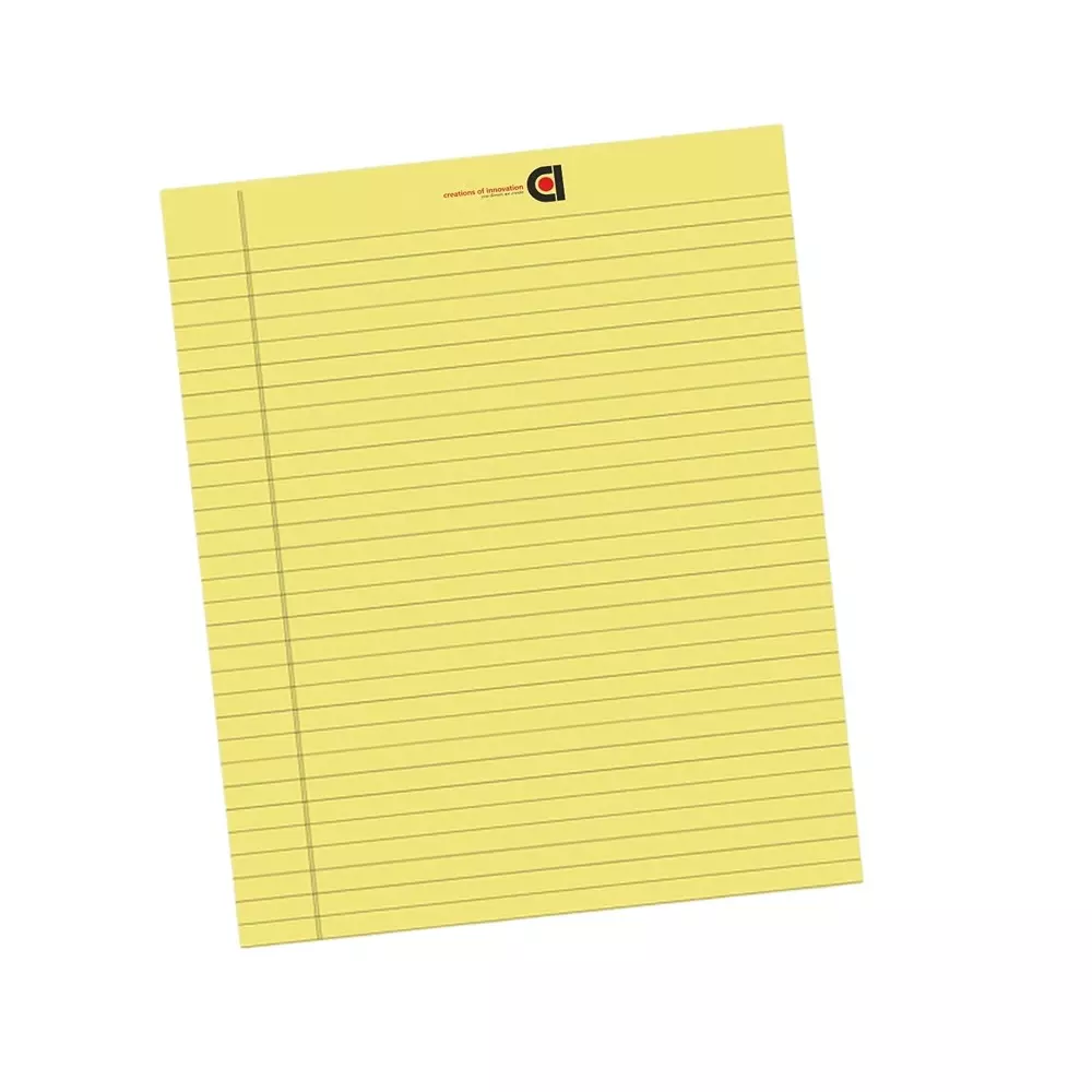 COI Writing Note Pad 10.5x8.5 inch Ruled 50 Page Yellow (Pack of 12)