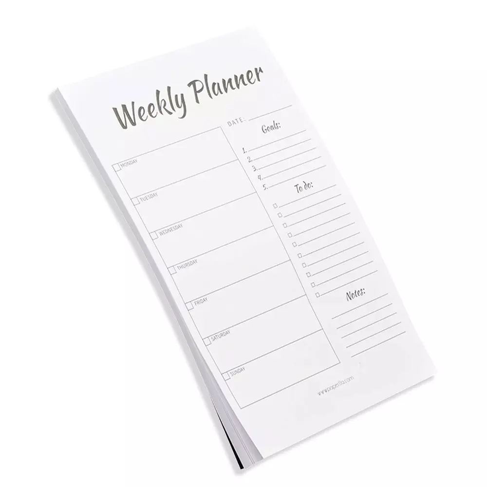 COI Weekly Goal Planner 50 Undated Tear-Off Sheets A5 Paper (Set of 2)