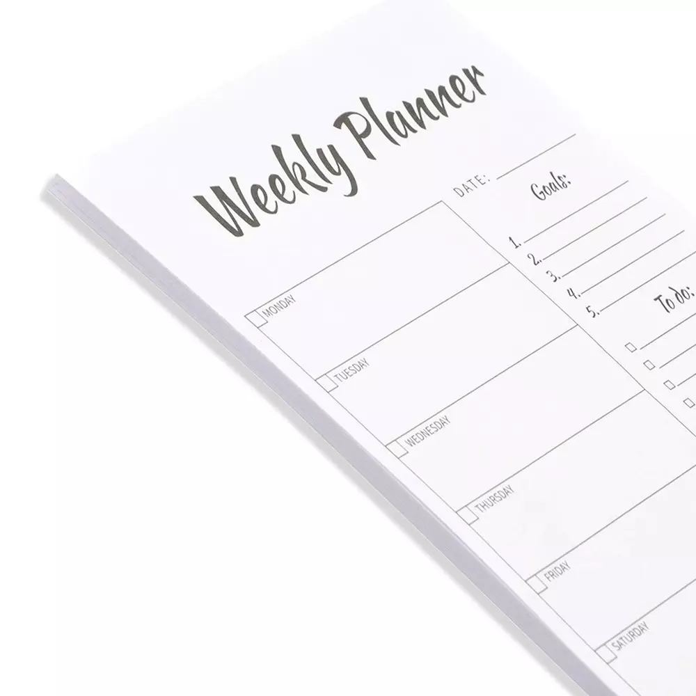 COI Weekly Goal Planner 50 Undated Tear-Off Sheets A5 Paper (Set of 2)