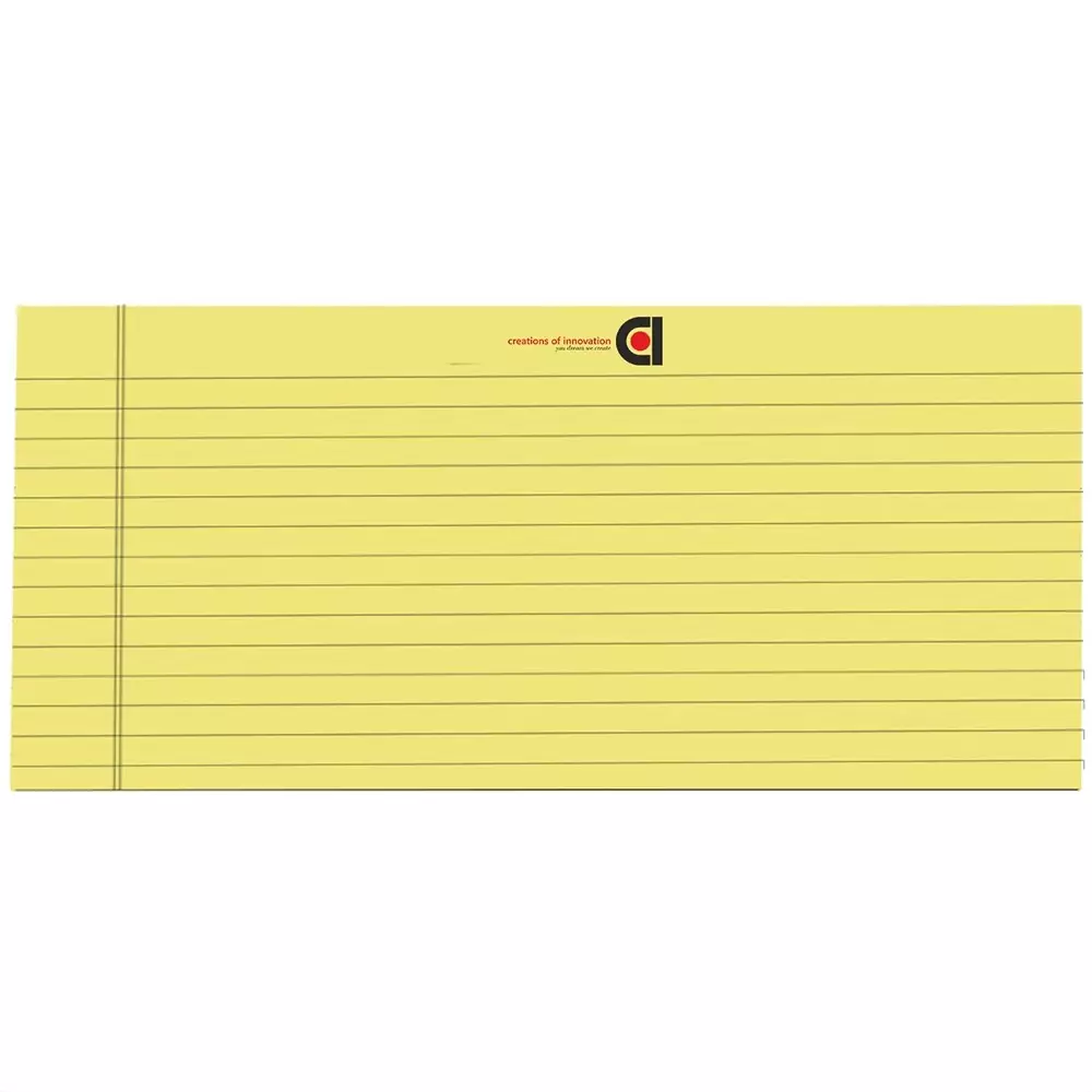 COI Writing Notepad Ruled 10.5x8.5 inch Ruled 50 Page Yellow, Green (Pack of 12)
