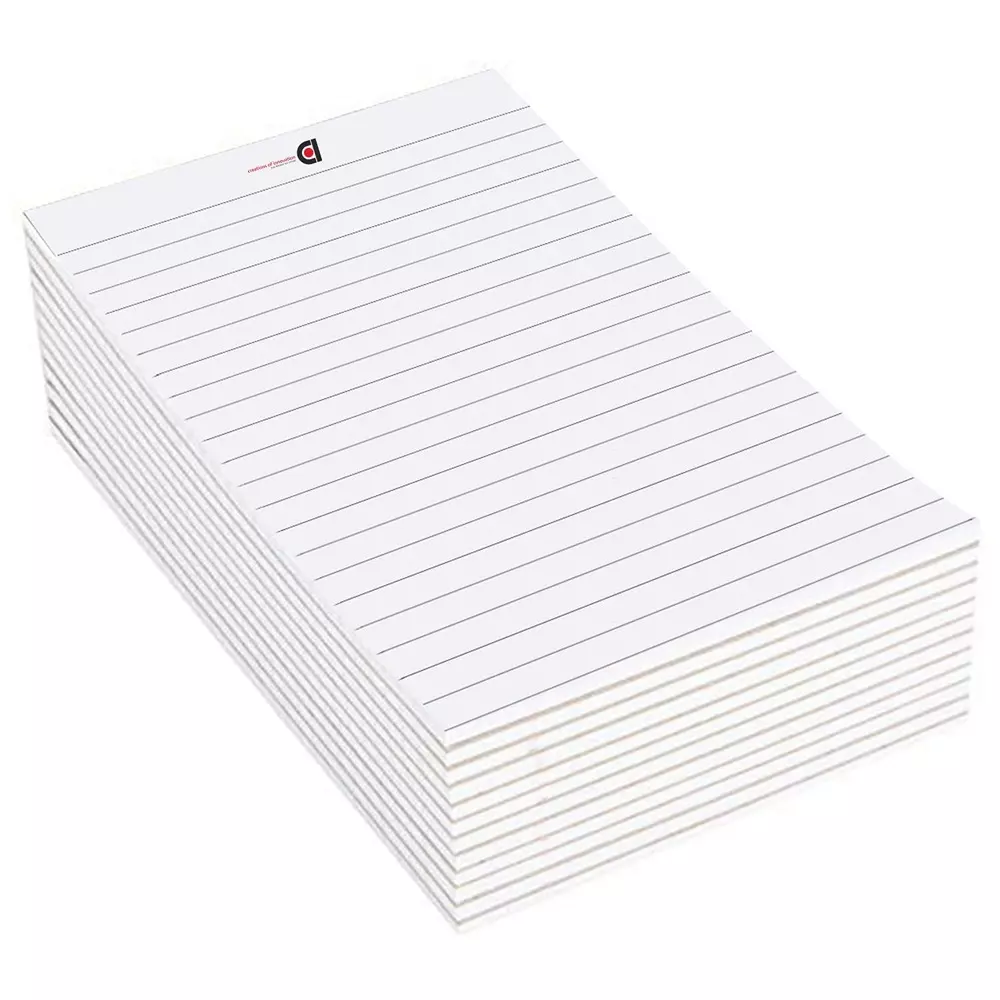COI Writing Note Pad 5x8 inch Ruled 50 Page White (Pack of 12)