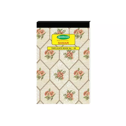Sundaram Shivam Triplicate Book - 00 No. 10.5 x 18.5 cm Size 300 Sheet Rectangle, TP-2