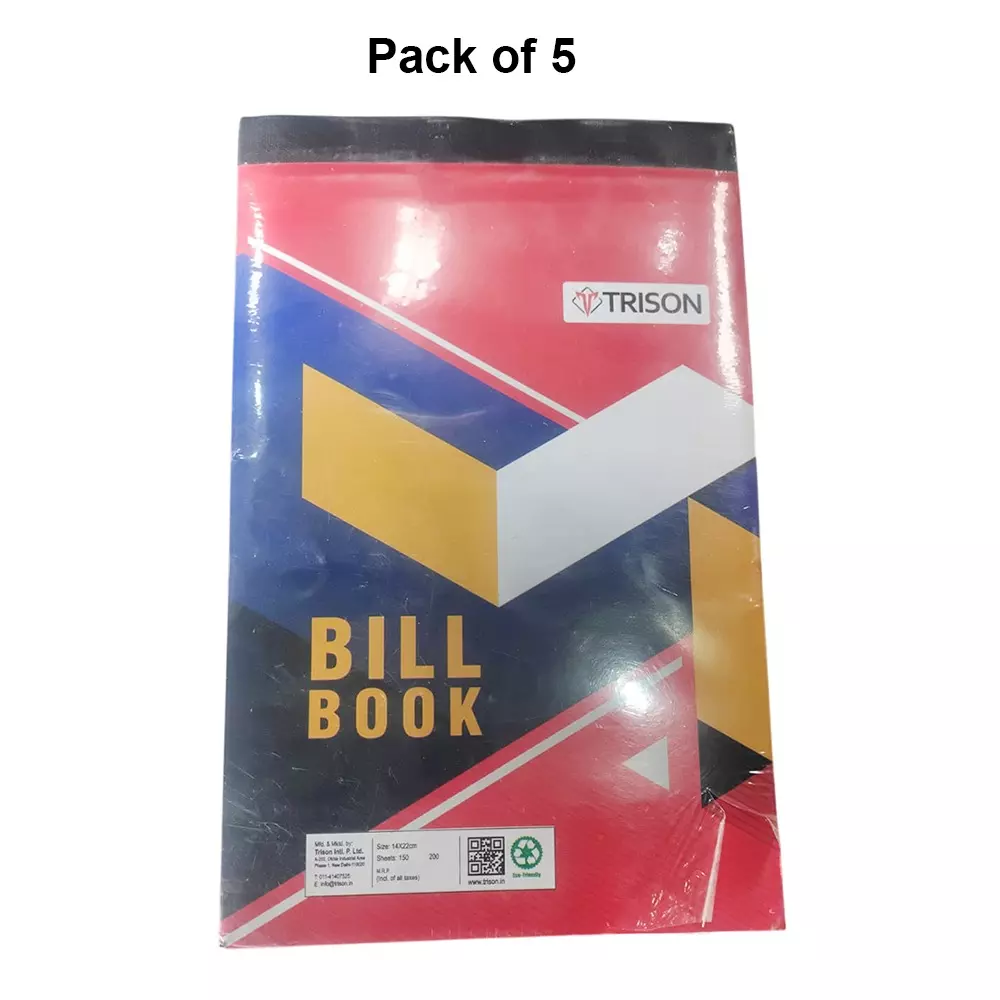 trison-bill-book-150-sheets-14x22-cm-pack-of-5