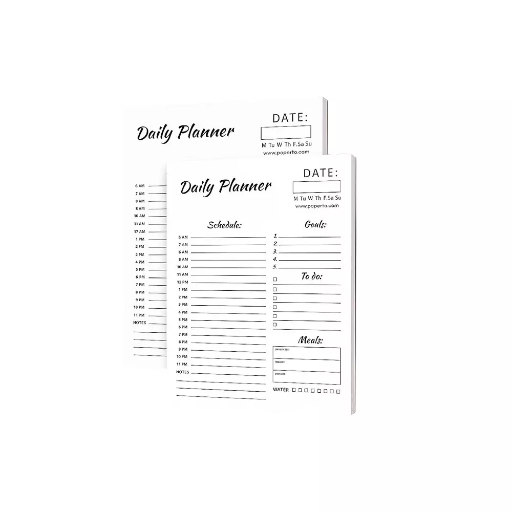 COI Daily Planner Pad 50 x Tear-Off Sheets A5 (5.5x8.5 inch) Paper (Set of 2)