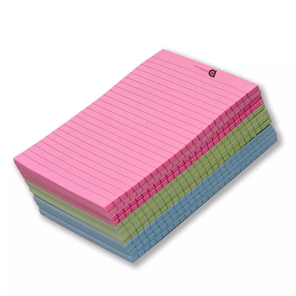 COI Writing Note Pad 5x8 inch Ruled 50 Page Pink, Blue, Green (Pack of 12)