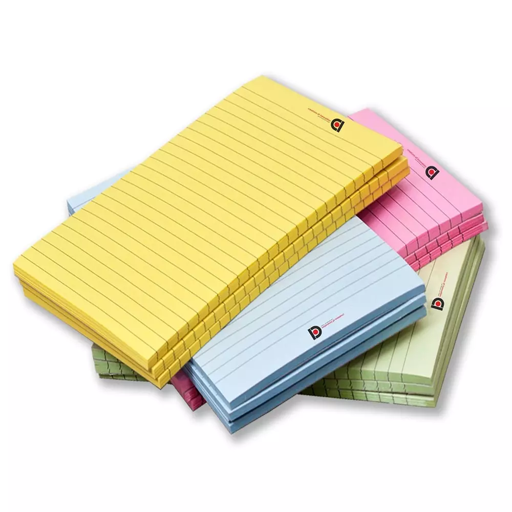 COI Writing Note Pad 5x8 inch Ruled 50 Page Yellow, Blue, Pink, Green (Pack of 12)