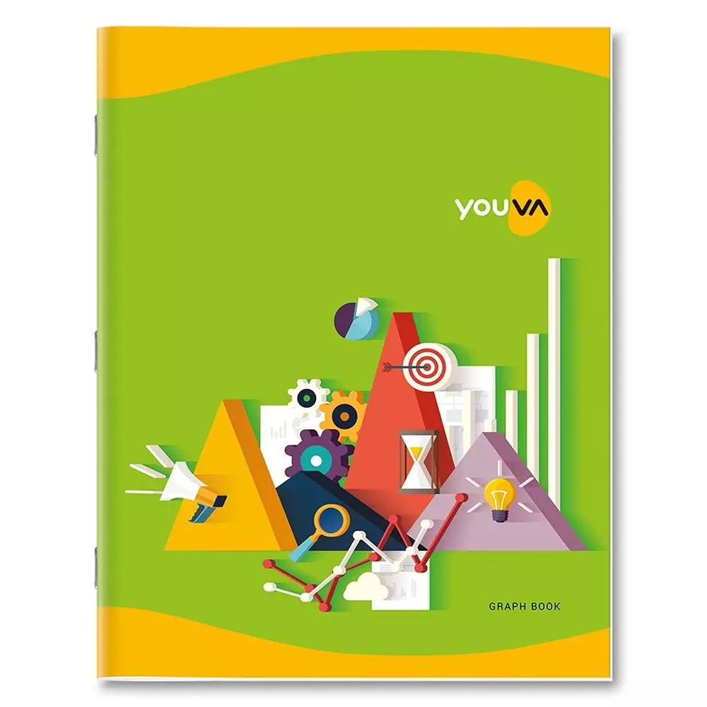 Youva Graph Book 32 Page Assorted Soft Bound 23387, (Pack of 4)