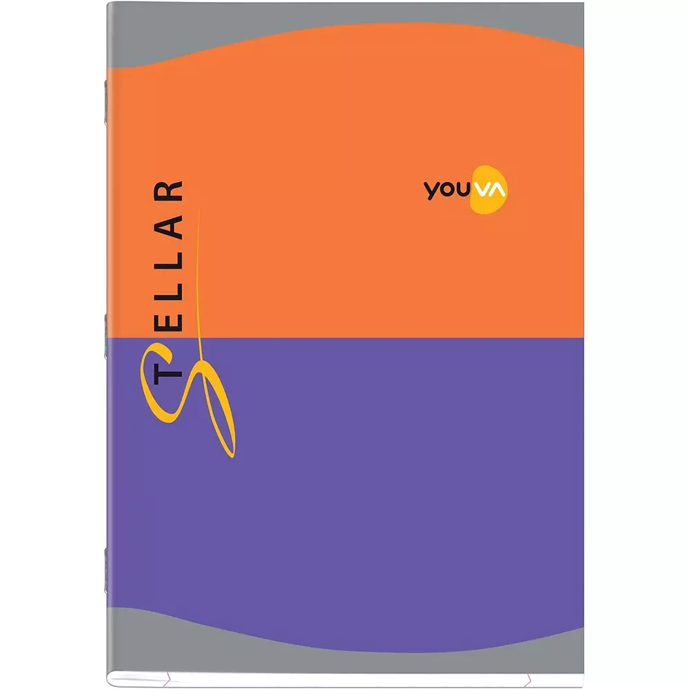 Youva by Navneet Stellar Foolscap Long Note Book 21 cmx33 cm 144 Pages 64 GSM Paper 23983, (Pack of 6)