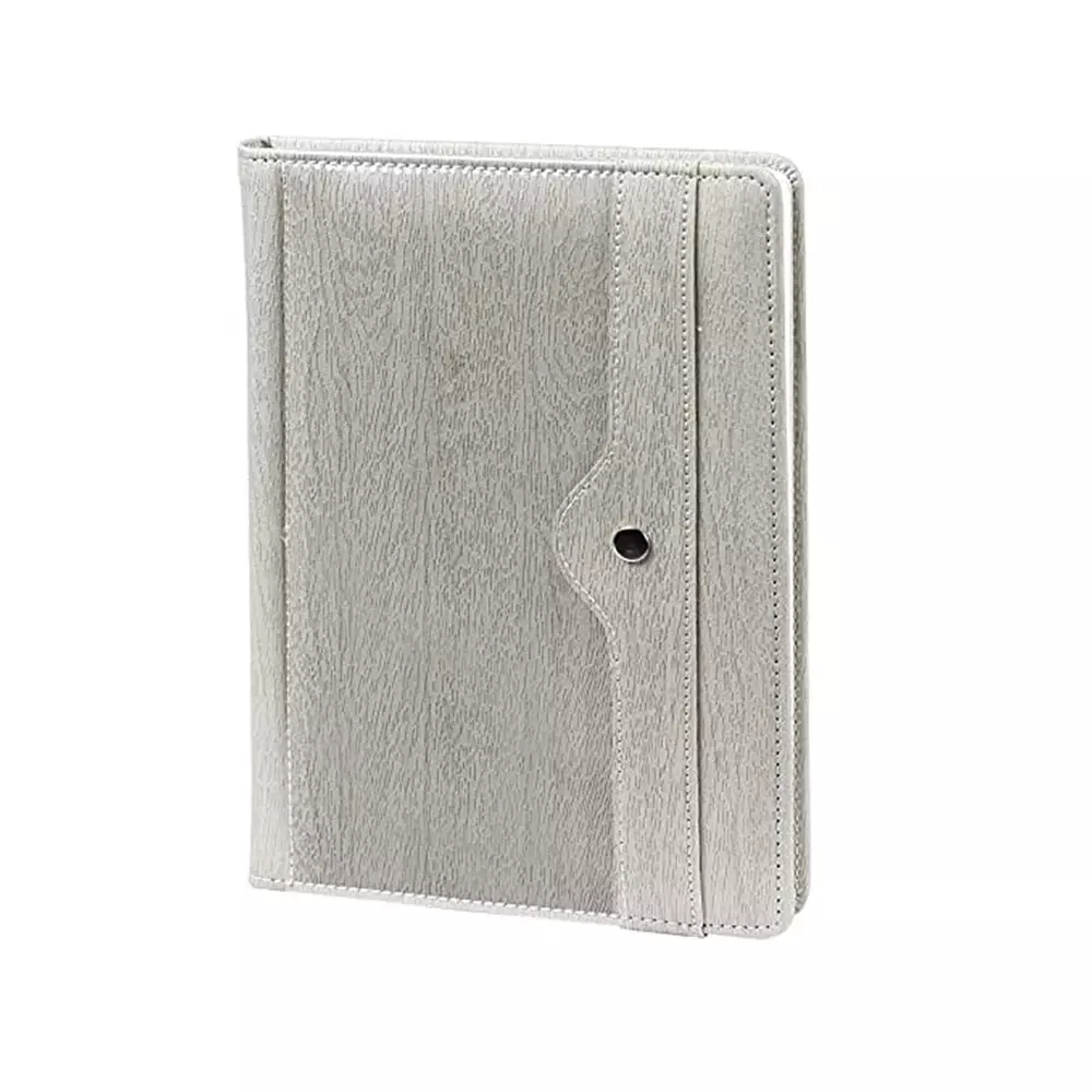 Worldone Pu Notebook, Front Transparent View Pocket With Tich Button Closure Size A5 Assorted Color, WPP1433