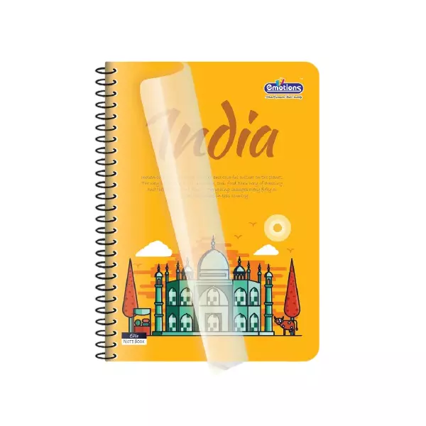 Emotions Elite Single Line Note Book 400 Page 21 x 29.5 cm Spiral Type, Design Assorted