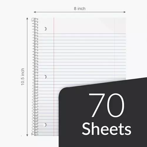 PAPERLLA Wire Bound Notebook 70 Sheet Lattice Pattern 56 GSM Paper White, C02866 (Pack of 5)