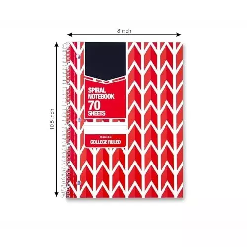 PAPERLLA Wire Bound Notebook 70 Sheet Lattice Pattern 56 GSM Paper White, C02866 (Pack of 5)