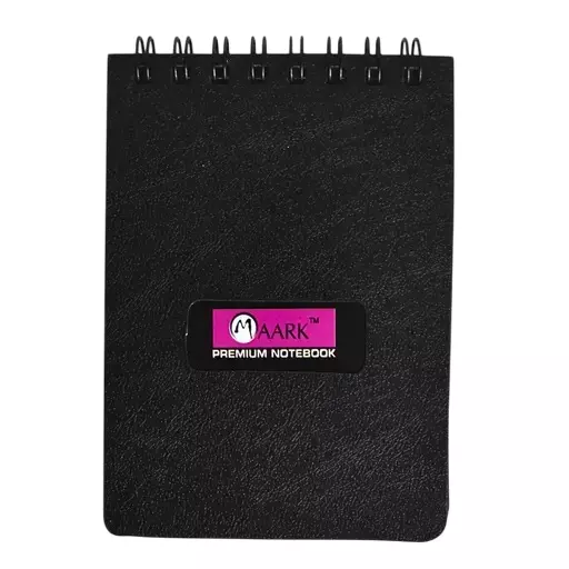 Staprico Pocket Notebook A7 Wiro Bound 92 Page Double-Side Ruled Black (Pack of 10)
