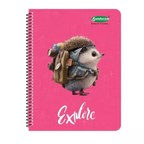 Sundaram Spiral Note Book 300 Pages A4 (21 x 29.7 cm) Color Assorted, S-13P
