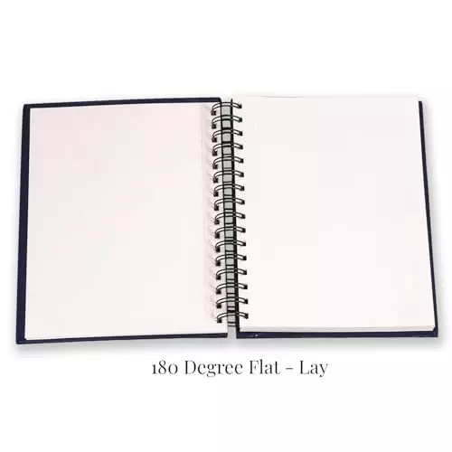 PAPERLLA Twin-Wire Spiral Sketch Book 120 Perforated Pages Plain A5 Size 160 GSM Paper, C02822