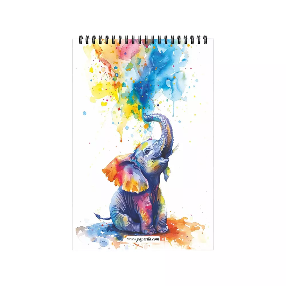 PAPERLLA Sketch Book Spiral Bound 160 GSM 25 Sheets White Paper Plain, C02820