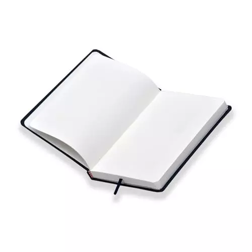 PAPERLLA Notebook With Elegant Hard Bound Box A5 192 Pages 80 GSM leather Cover Blue, C01877