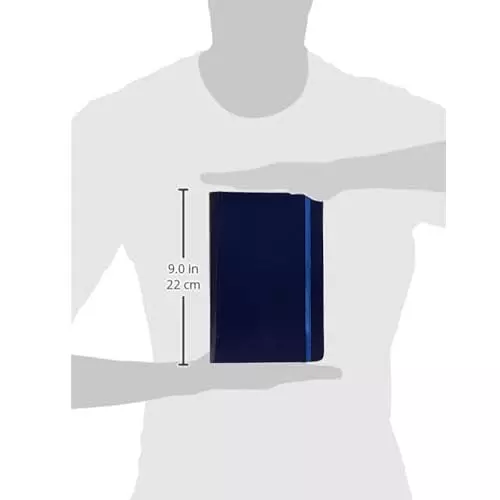 PAPERLLA Notebook With Elegant Hard Bound Box A5 192 Pages 80 GSM leather Cover Blue, C01877