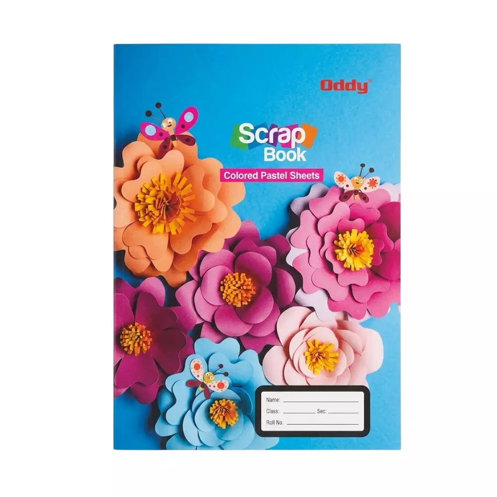 Oddy Scrap Book With Colored 16 Pages 180 GSM Assorted A4 Size Paper, CSB-8 (Pack of 20 Books)