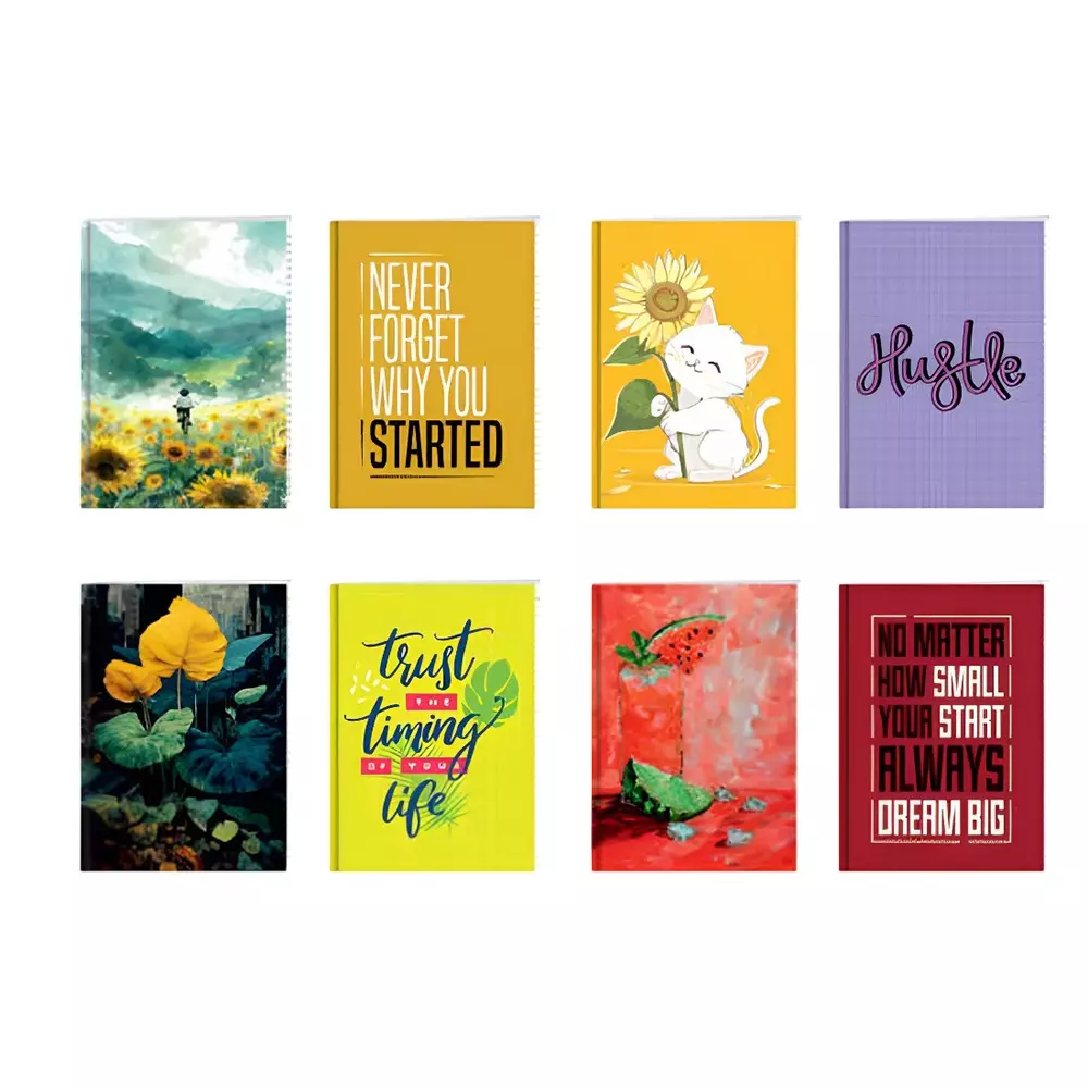 Shape Case Bound Note Book A6 (10.5 x 14.8 cm) 192 Page Single Line Assorted, 6502