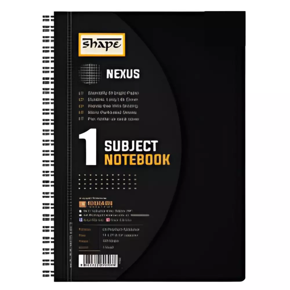 Shape Nexus Single Subject Note Book B5 (16 x 21 cm) 160 Page, 7711