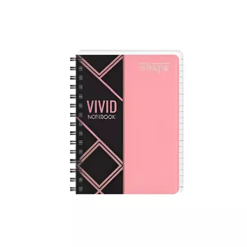 Shape Vivid Note Book 160 Page Single Line A5 (14 x 21 cm) Assorted Color, 9111