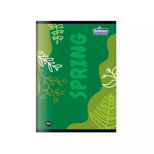 Emotions Single Line Note Book 400 Page A4 (21 x 29.7 cm) Saddle Stitch Type, Design Assorted