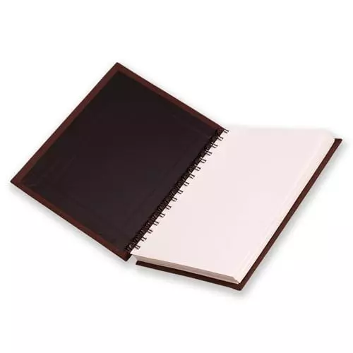 PAPERLLA Twin-Wire Spiral Sketch Book 120 Perforated Pages Plain A5 Size 160 GSM Paper, C02823