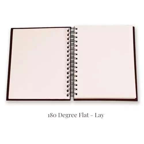 PAPERLLA Twin-Wire Spiral Sketch Book 120 Perforated Pages Plain A5 Size 160 GSM Paper, C02823