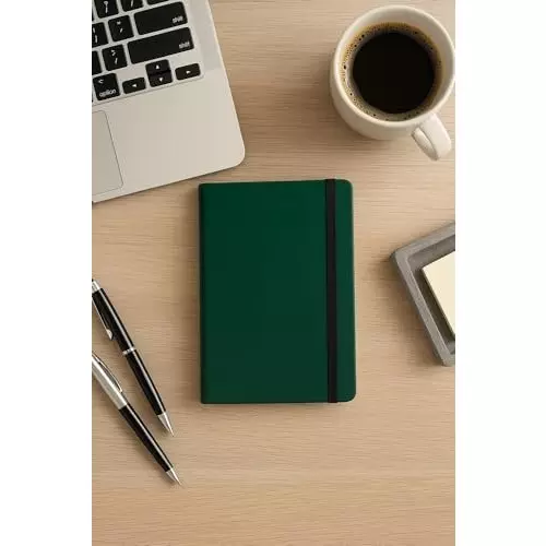 PAPERLLA Notebook Diary A5 Acid-Free Paper 240 Pages 80 GSM Cardboard Cover Forest Green, C01991