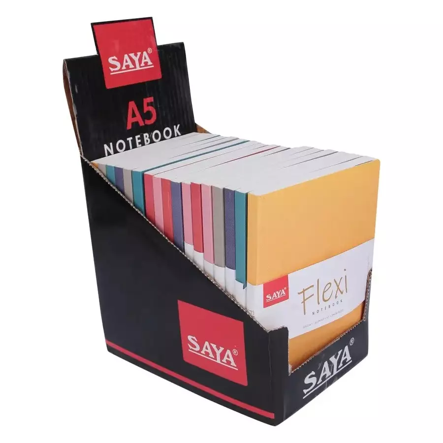 Saya Flexi Notebook Multicolor 160 Pages Single Ruled 80 GSM Paper A5 Size for Office & Collage Use, SY-1703