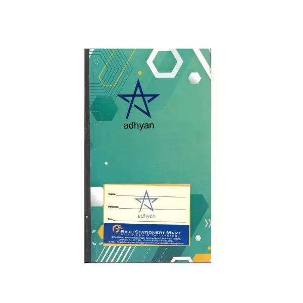 GENERIC Adhyan Note Book Register Ruled Type 18x29 cm Size 192 Pages Hard Cover