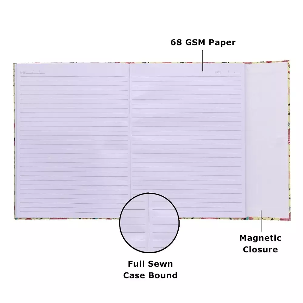 Youva My Notes Magnetic Case Bound Book B6 (12.5 cm x 17.6 cm) Strong