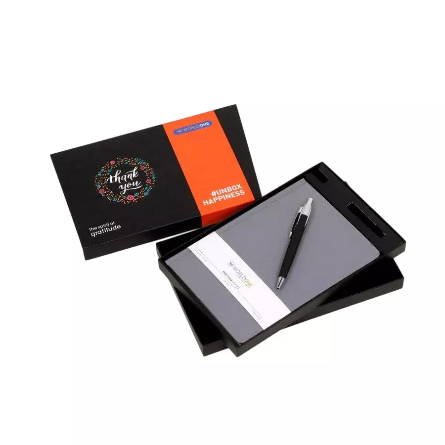 Worldone Gift Set Notebook With Ball Pen The Spirit Of Gratitude Size A5 Assorted Color, WPP1405