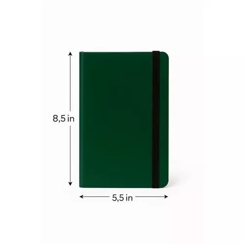 PAPERLLA Notebook Diary A5 240 Pages 80 GSM Cardboard Cover Green, C02001