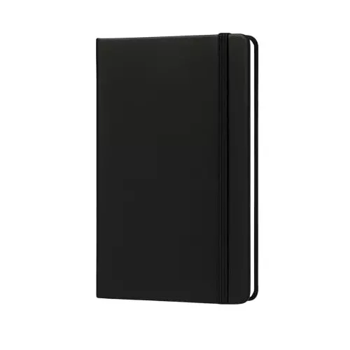 PAPERLLA Notebook Diary A5 Natural Shade Paper 240 Pages 80 GSM Cardboard Cover Charcoal Black, C01994
