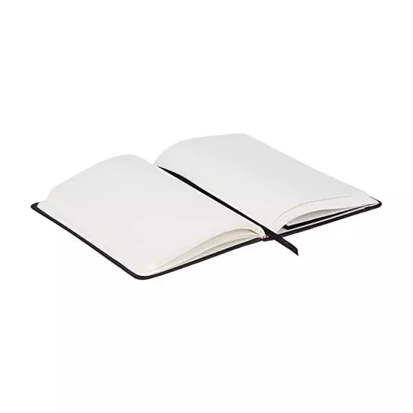 PAPERLLA Notebook Diary A5 Acid-Free Paper 240 Pages 80 GSM Cardboard Cover Royal Black, C01989