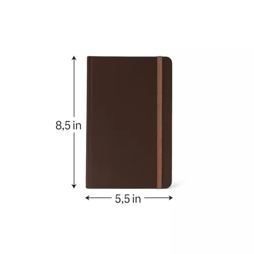 PAPERLLA Notebook Diary A5 240 Pages 80 GSM Cardboard Cover Brown, C02000