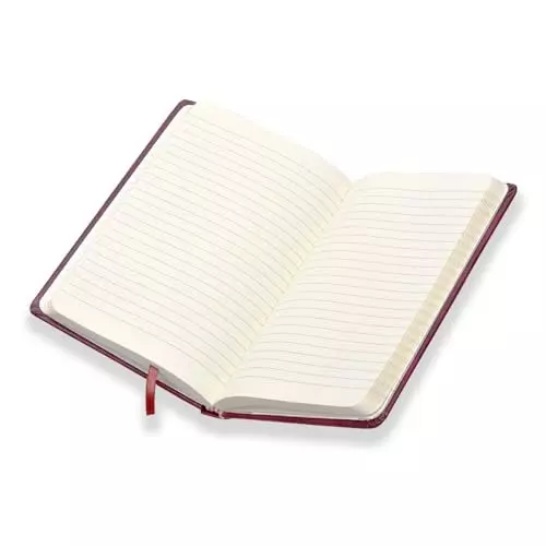 PAPERLLA Notebook Diary A5 Acid-Free Paper 240 Pages 80 GSM Cardboard Cover Red, C01998
