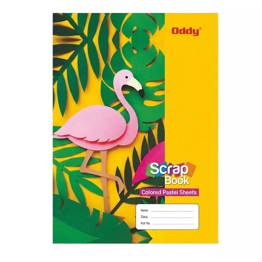 Oddy Rulled Scrap Book With Colored 40 Pages 180 GSM Assorted A4 Size Paper, CSBR-20 (Pack of 10 Books)