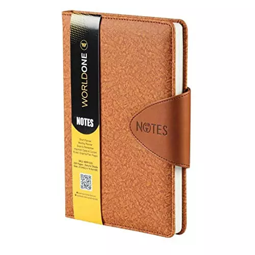 Worldone Pu Craft Soft Bound Executive Notebook With Border Size A5 Assorted Color, WPP1342