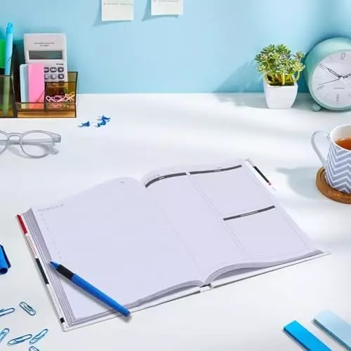 PAPERLLA Executive Appointment Diary A4 240 Pages 70 GSM Paper Cover White, C02605