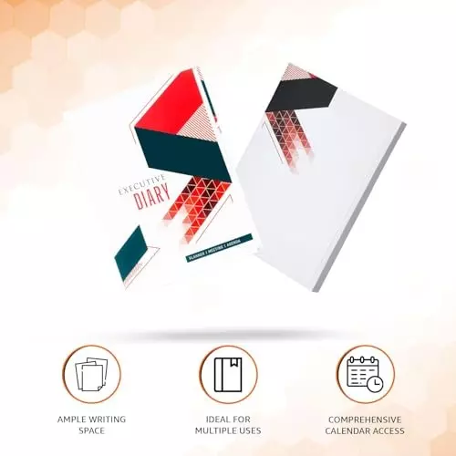 PAPERLLA Executive Appointment Diary A4 240 Pages 70 GSM Paper Cover White, C02605