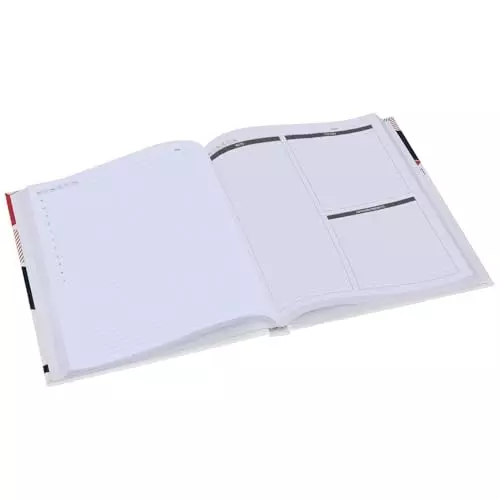 PAPERLLA Executive Appointment Diary A4 240 Pages 70 GSM Paper Cover White, C02605