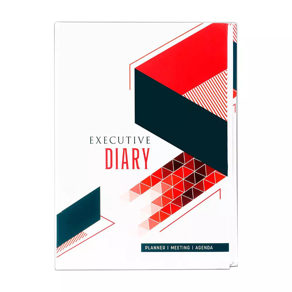 PAPERLLA Executive Appointment Diary A4 240 Pages 70 GSM Paper Cover White, C02605