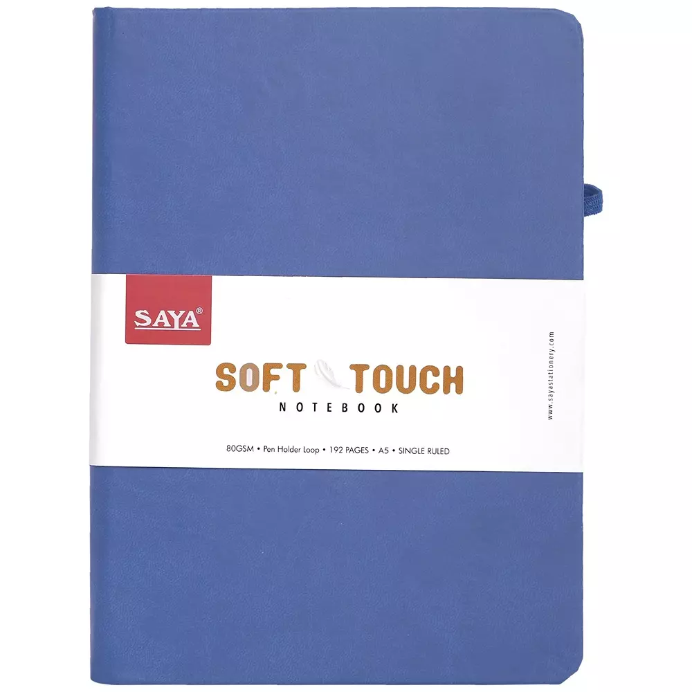 Saya Soft Touch Notebooks Multicolor 192 Pages Ruled Line 80 GSM Paper A5 Size for Office & Collage Use, SY-1403
