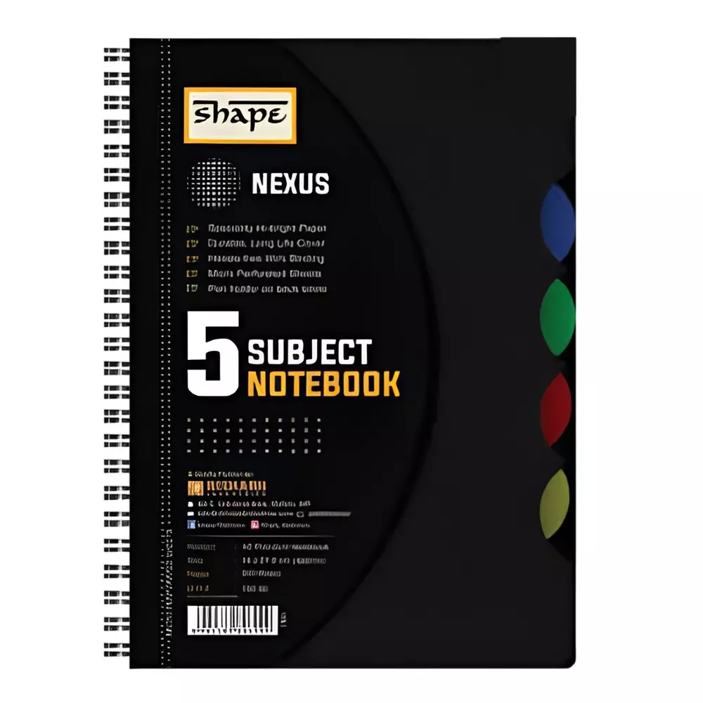 Shape Nexus 5 Subject Note Book A4 (29.3 x 20.7 cm) 300 Page, 7801