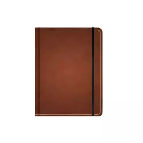 Shape Leather Case Bound Single Line Note Book With Elastic Bookmark 172 Page B5 (16 x 21 cm) Assorted Color, 8402