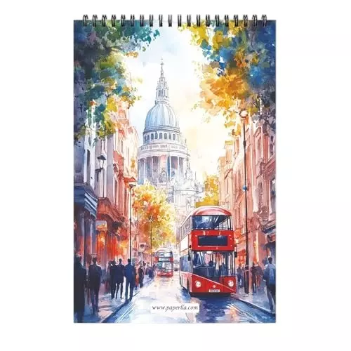 PAPERLLA Top Spiral Bound 160 GSM 25 Sheets White Paper Plain, C02819